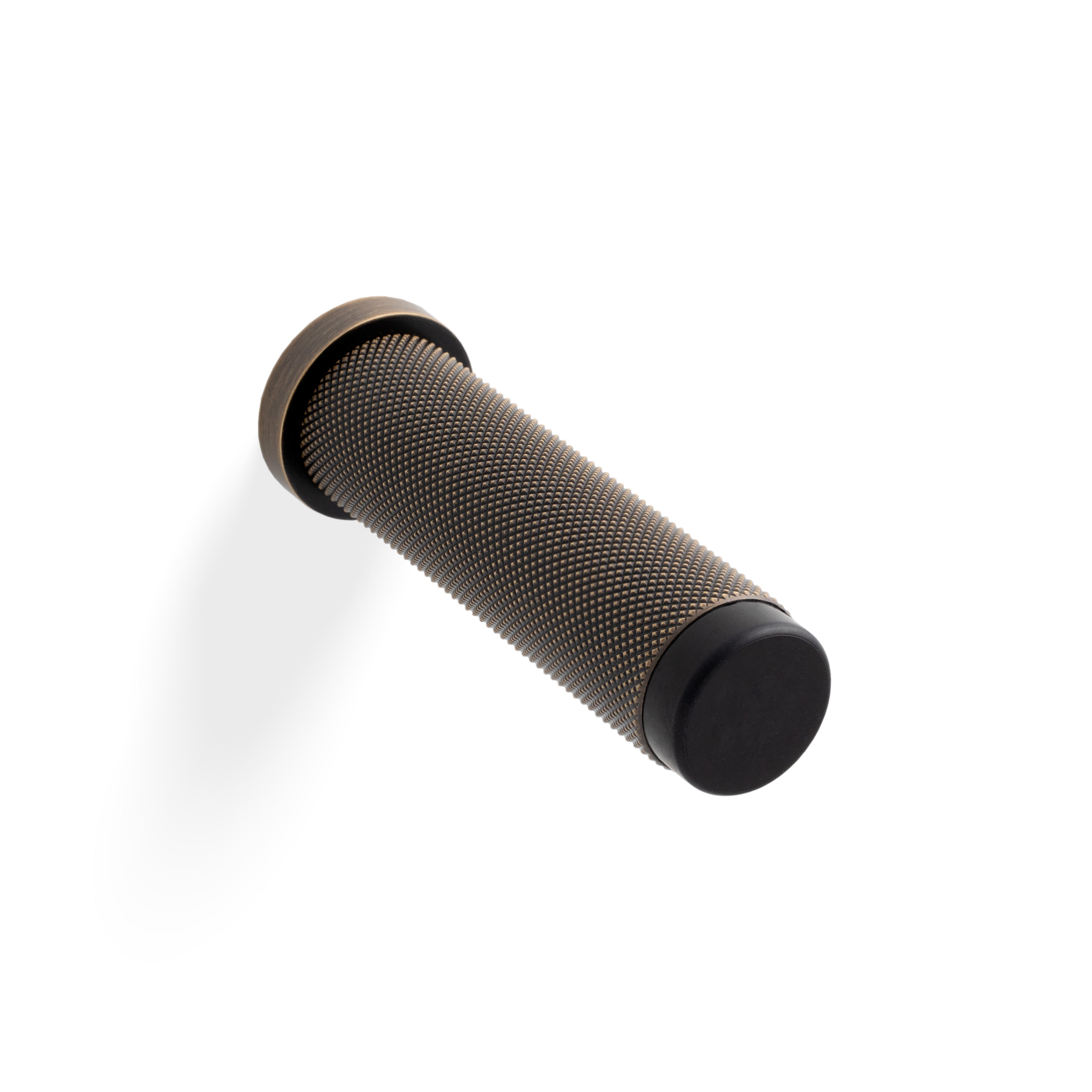 Valli – 76 x 20mm - Wall Mounted Knurled Doorstop on Rose - Concealed Fix