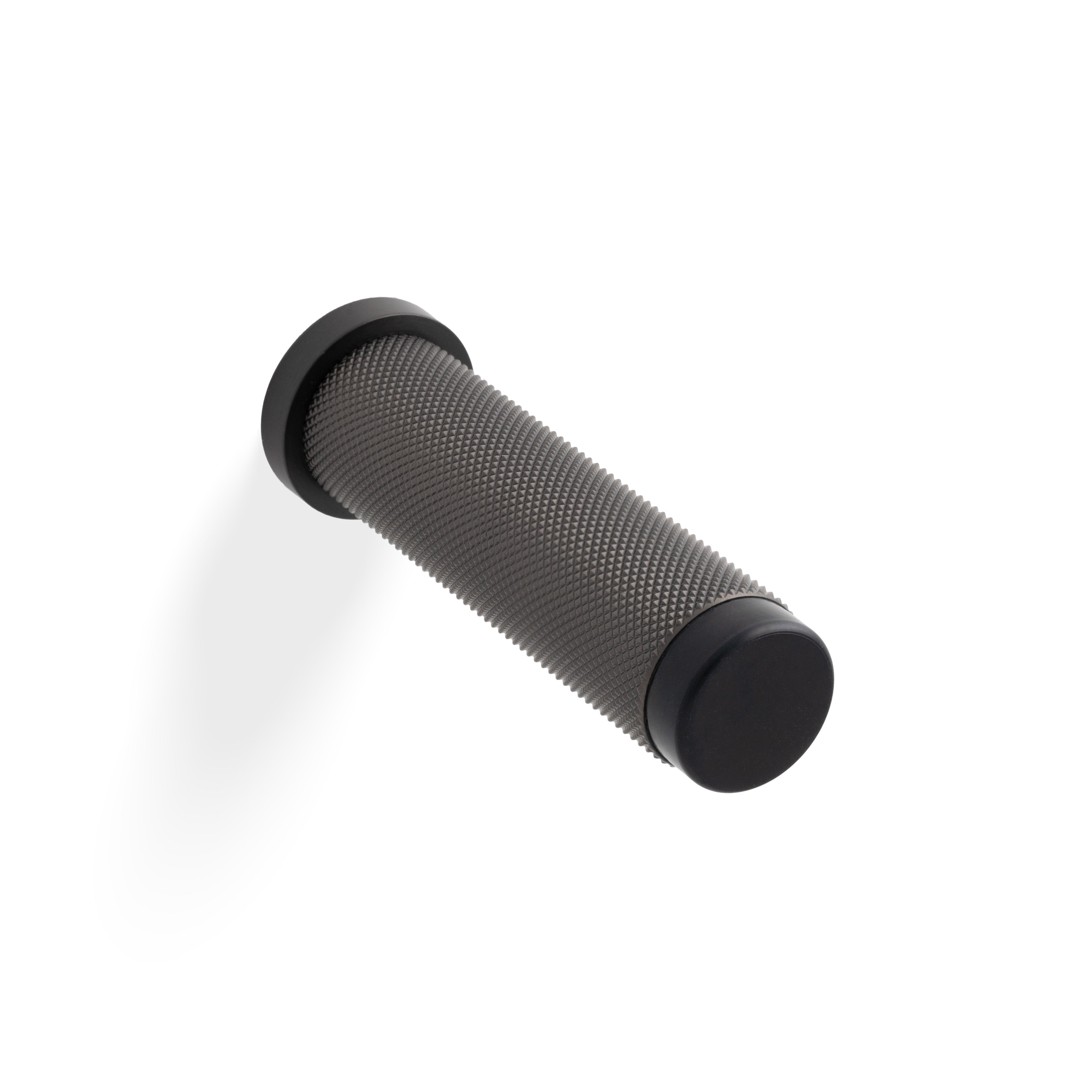 Valli – 76 x 20mm - Wall Mounted Knurled Doorstop on Rose - Concealed Fix