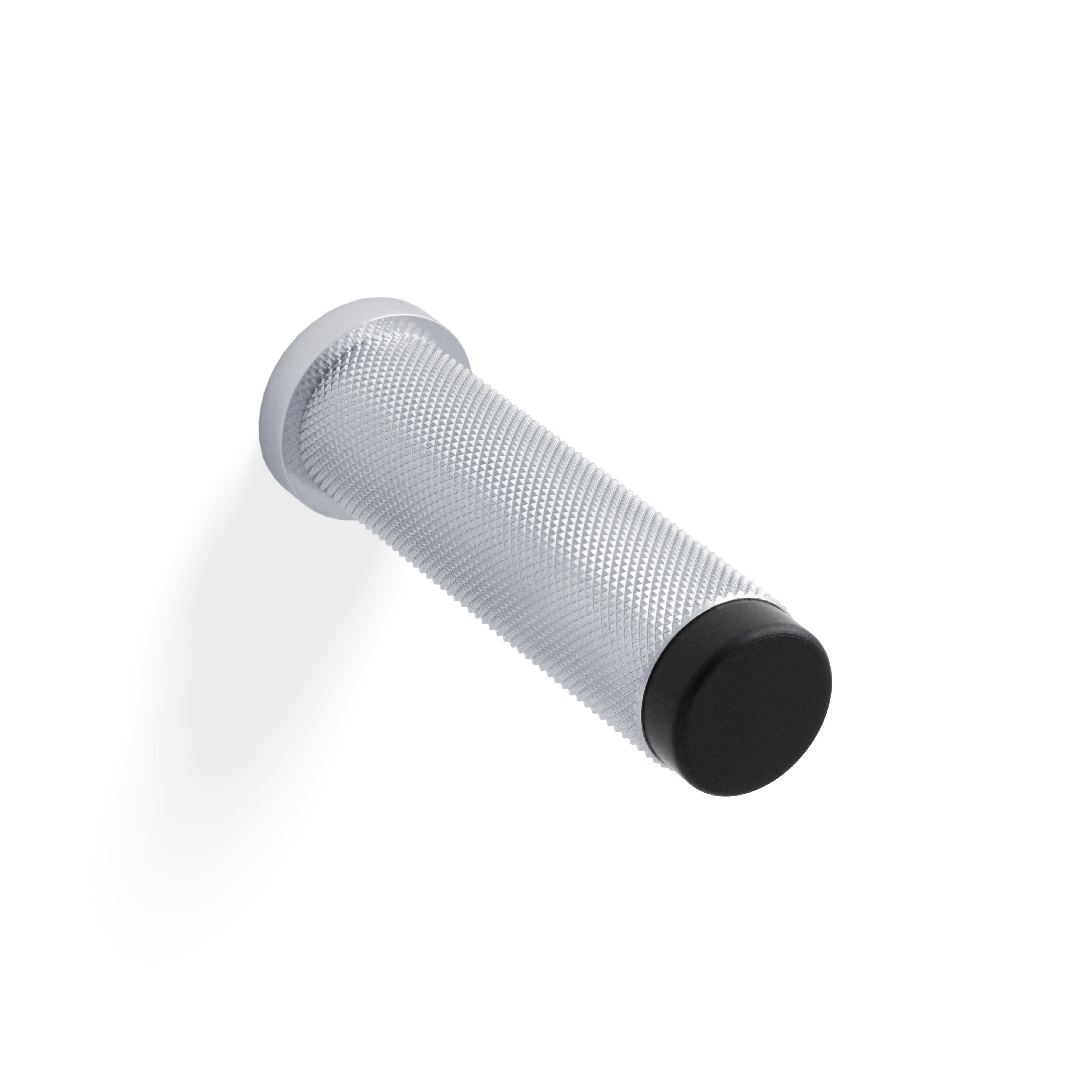 Valli – 76 x 20mm - Wall Mounted Knurled Doorstop on Rose - Concealed Fix