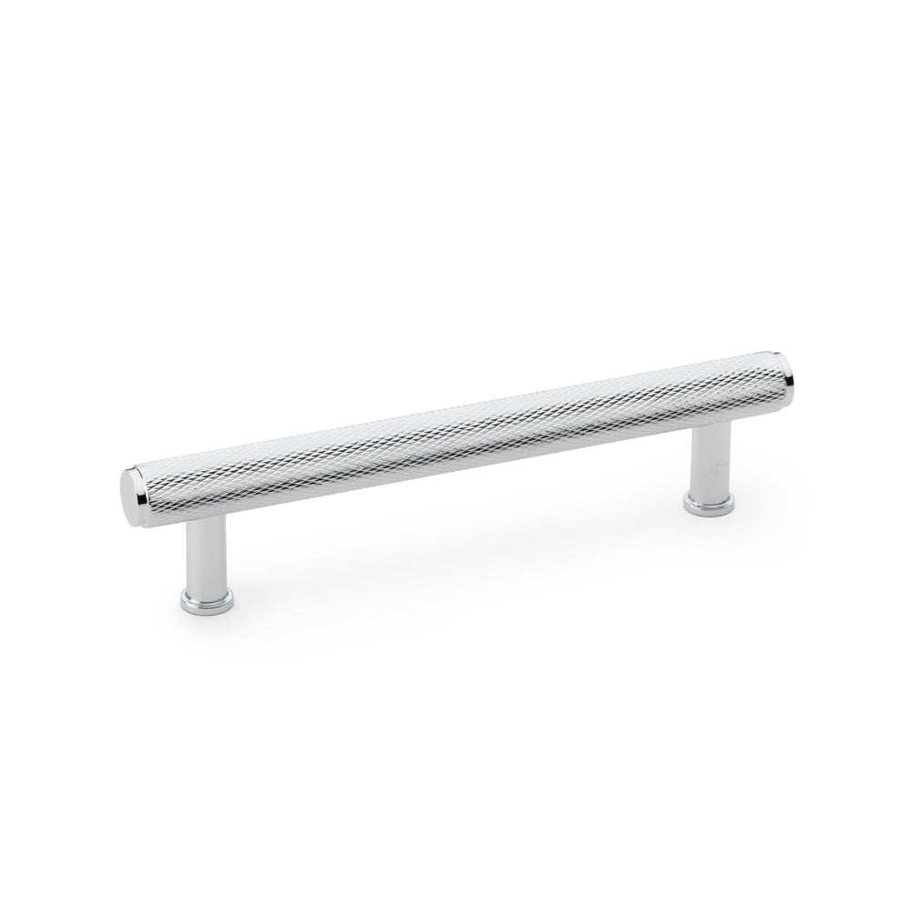 Crispin Knurled T-Bar Pull Handle — Polished Chrome