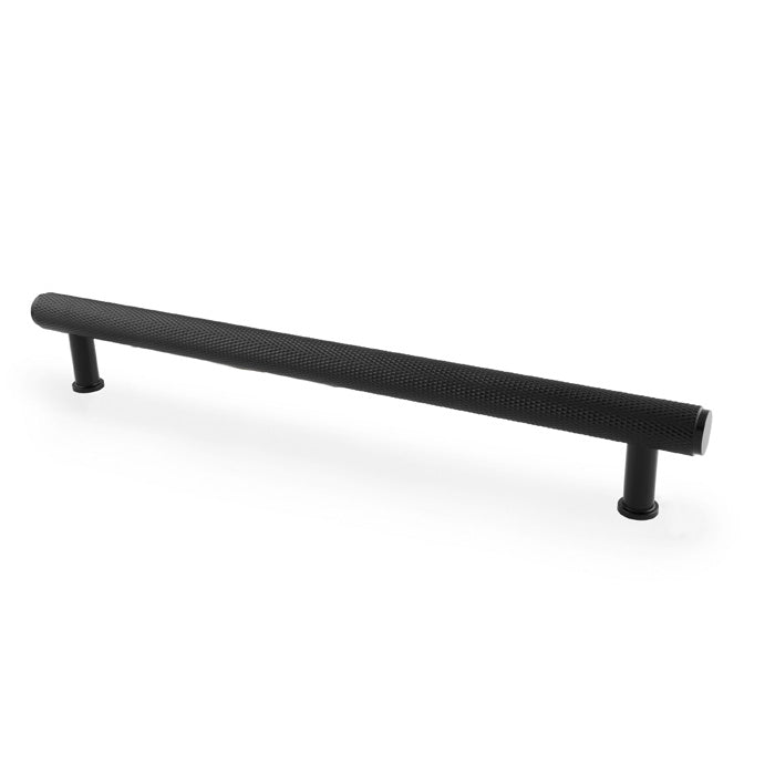 Crispin Knurled T-Bar Pull Handle — Matt Black