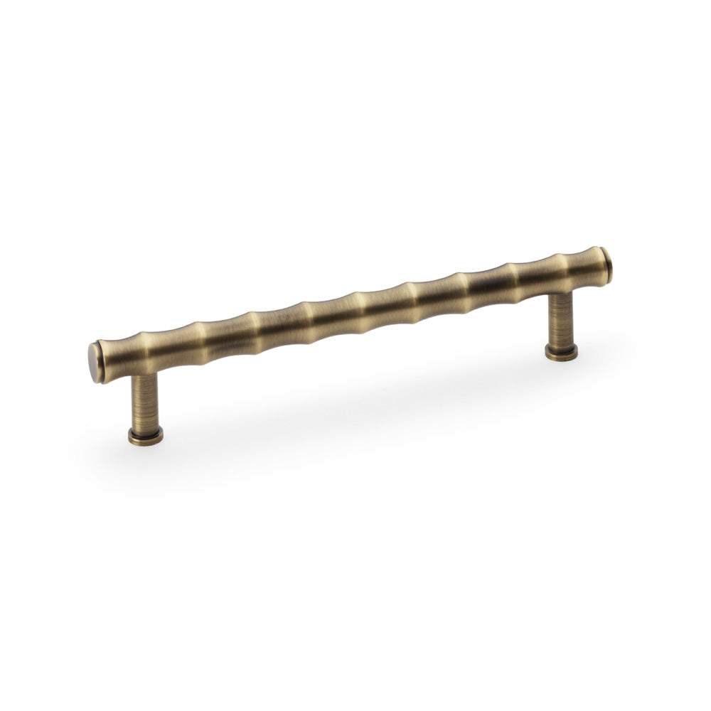 Crispin Bamboo T-Bar Pull Handle — Antique Brass