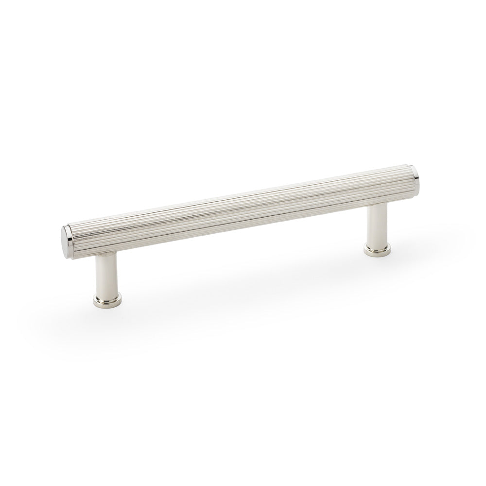Crispin Reeded T-Bar Pull Handle — Polished Nickel