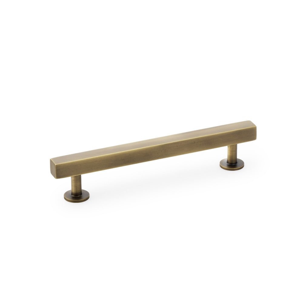 Square T-Bar Pull Handle — Antique Brass