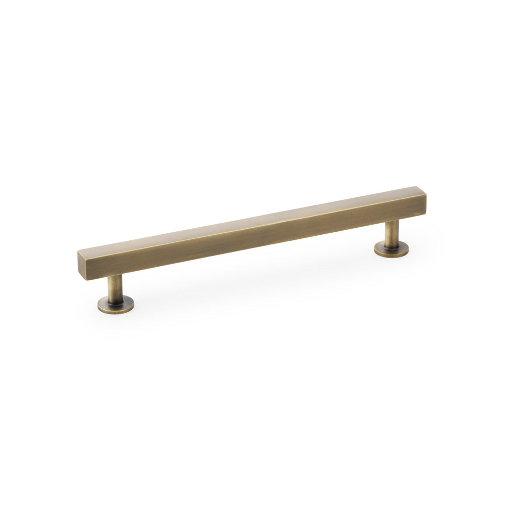 Square T-Bar Pull Handle — Antique Brass