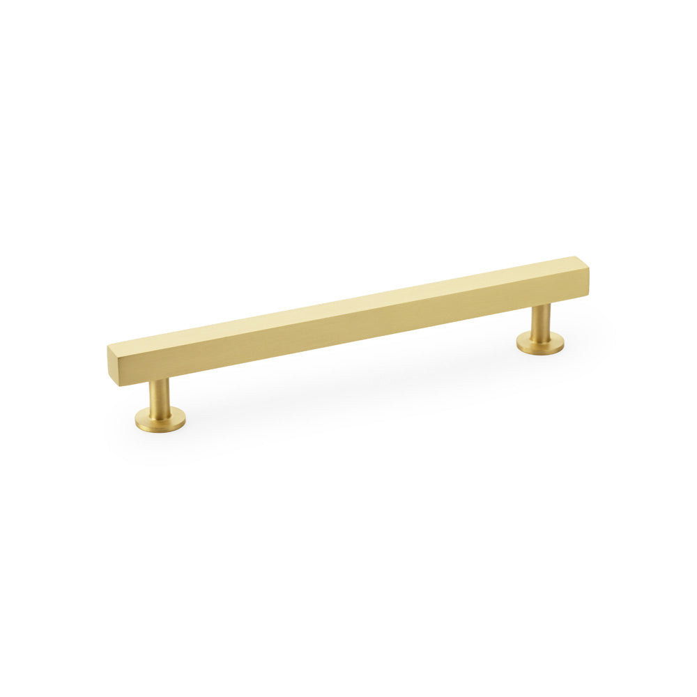 Square T-Bar Pull Handle — Satin Brass