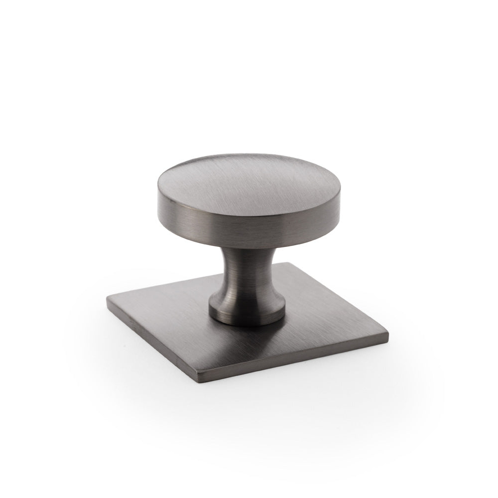 Bullion Cabinet Knob on Square Backplate
