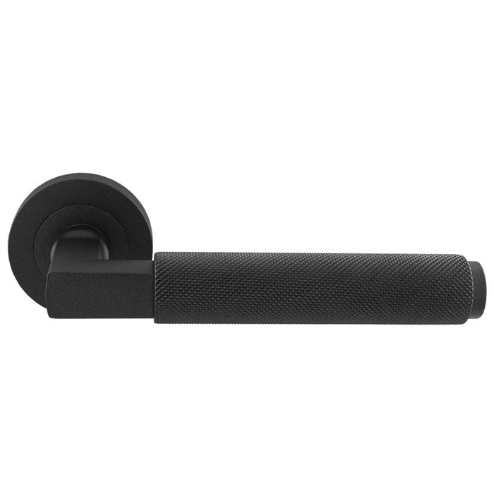 The Terazzo Antique Brass Lever in Matt Black
