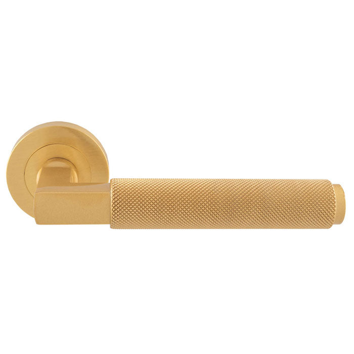 The Terazzo Antique Brass Lever in Satin Brass