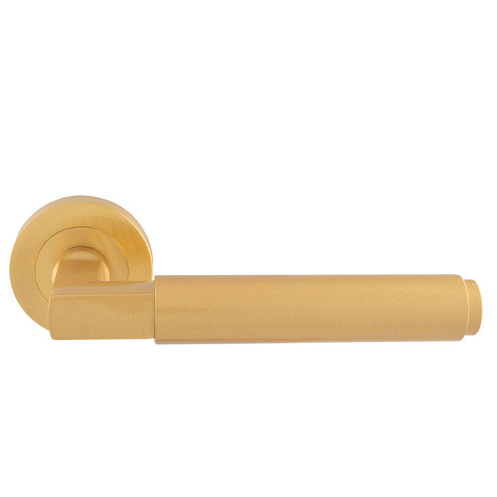 The Masano Antique Brass Lever in Satin Brass