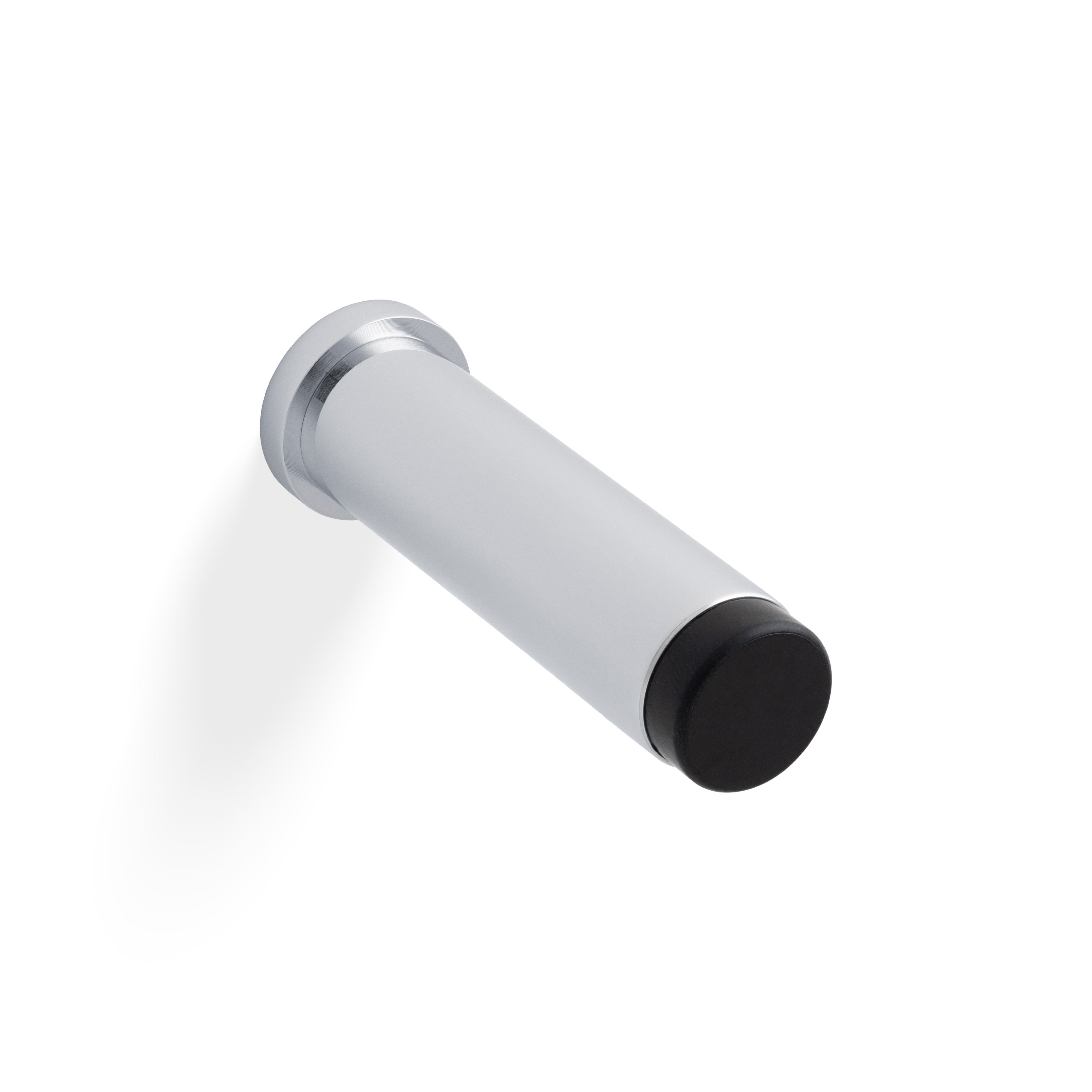 Valli – 76 x 20mm - Wall Mounted Plain Doorstop on Rose - Concealed Fix