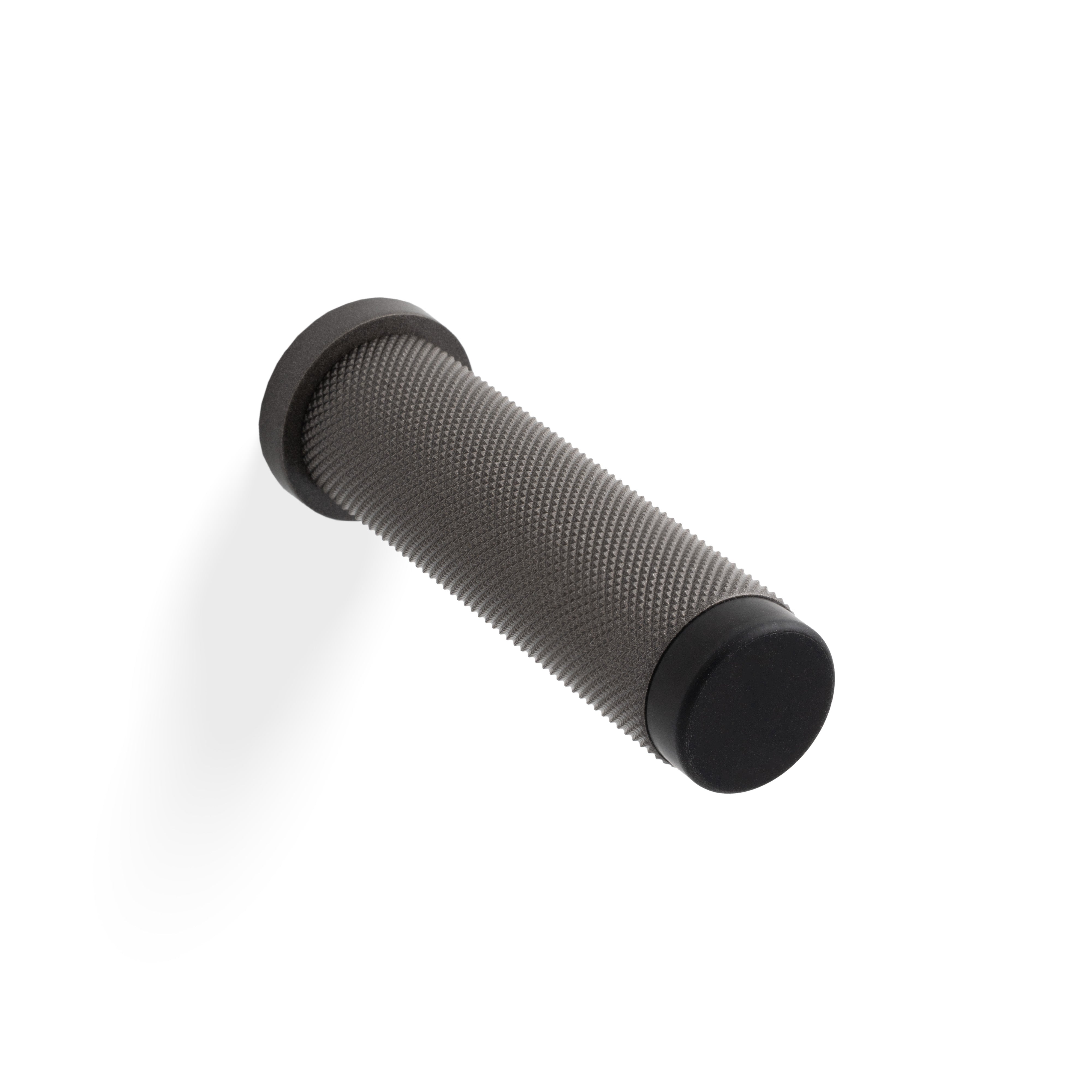 Valli – 76 x 20mm - Wall Mounted Knurled Doorstop on Rose - Concealed Fix