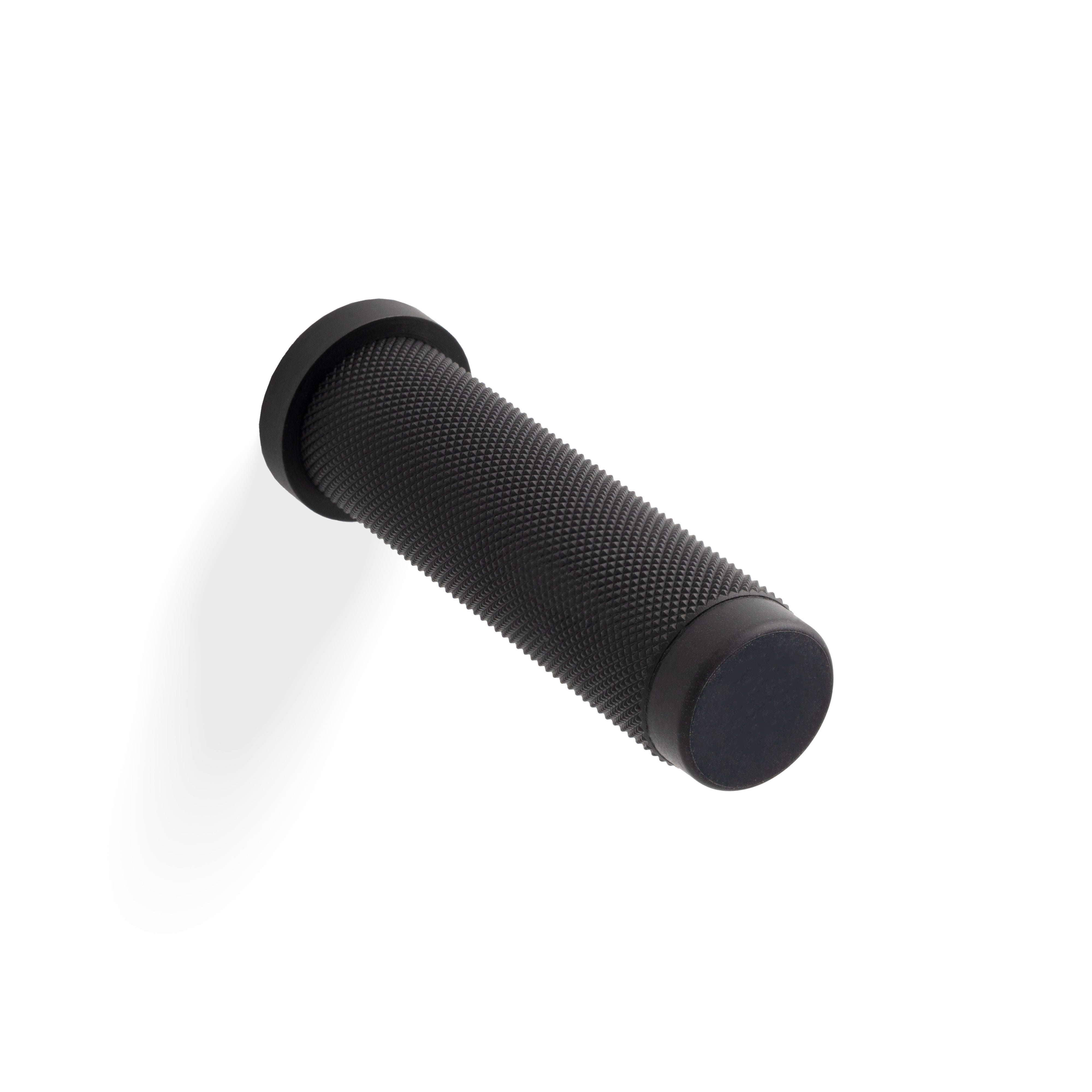 Valli – 76 x 20mm - Wall Mounted Knurled Doorstop on Rose - Concealed Fix
