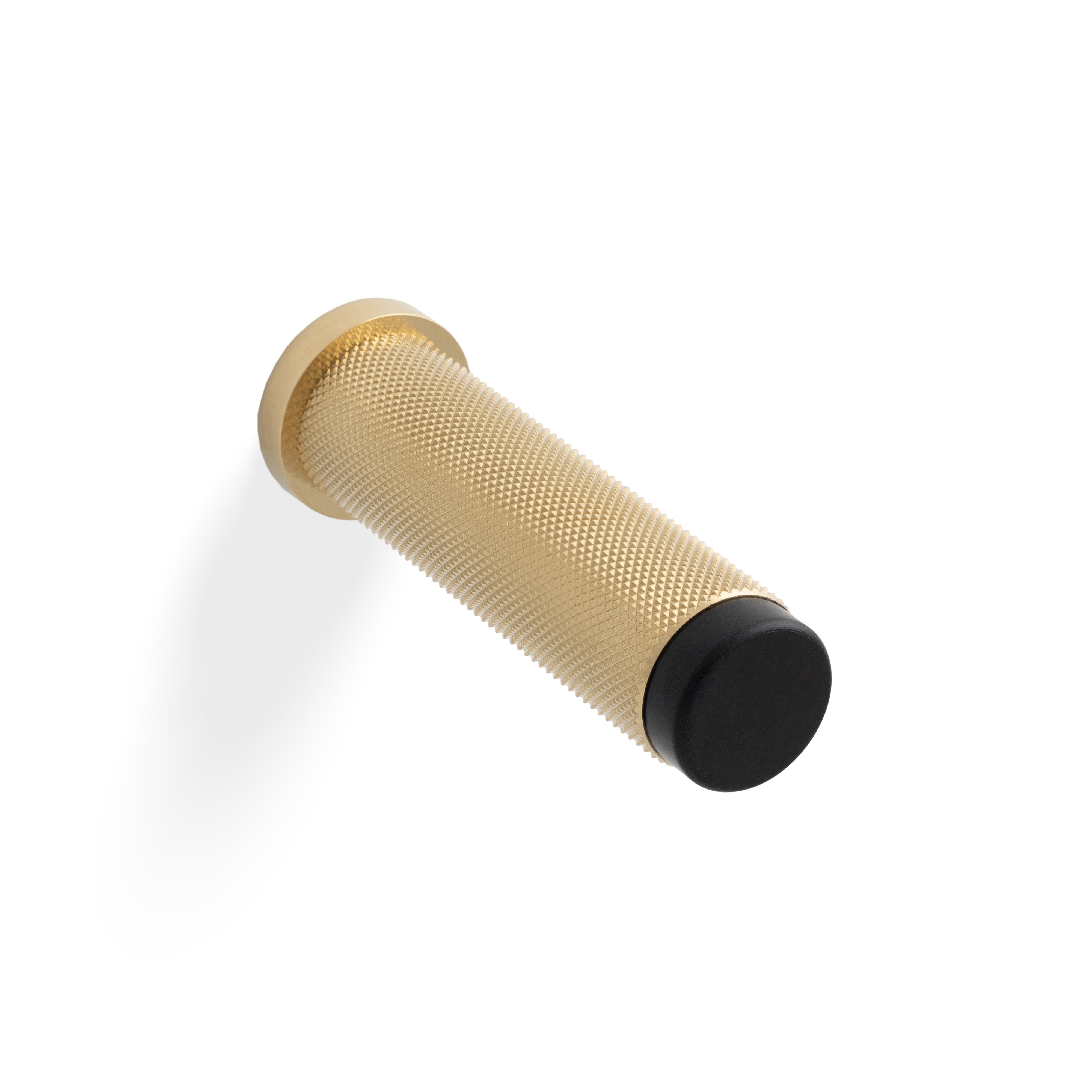 Valli – 76 x 20mm - Wall Mounted Knurled Doorstop on Rose - Concealed Fix