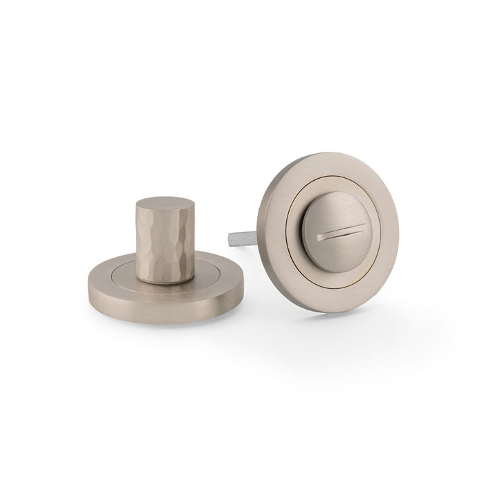 Round Rose - Slim - Hammered Bathroom Turn & Release
