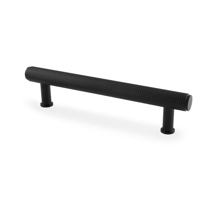 Crispin Knurled T-Bar Pull Handle — Matt Black