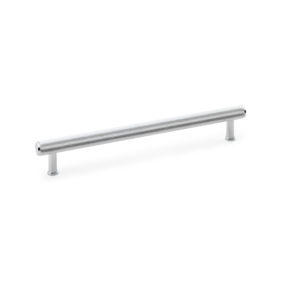 Crispin Knurled T-Bar Pull Handle — Polished Chrome