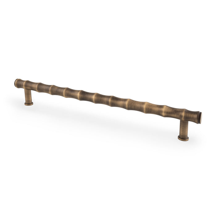 Crispin Bamboo T-Bar Pull Handle — Antique Brass