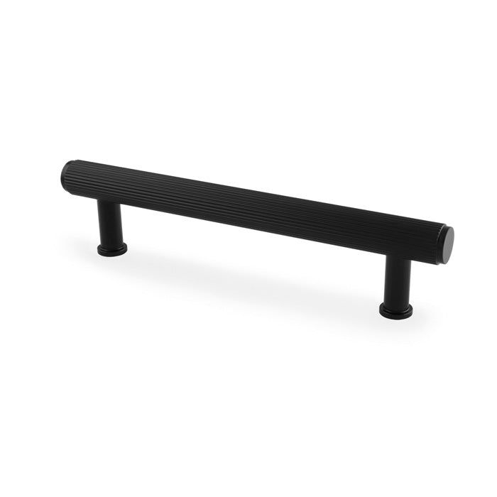 Crispin Reeded T-Bar Pull Handle — Matt Black