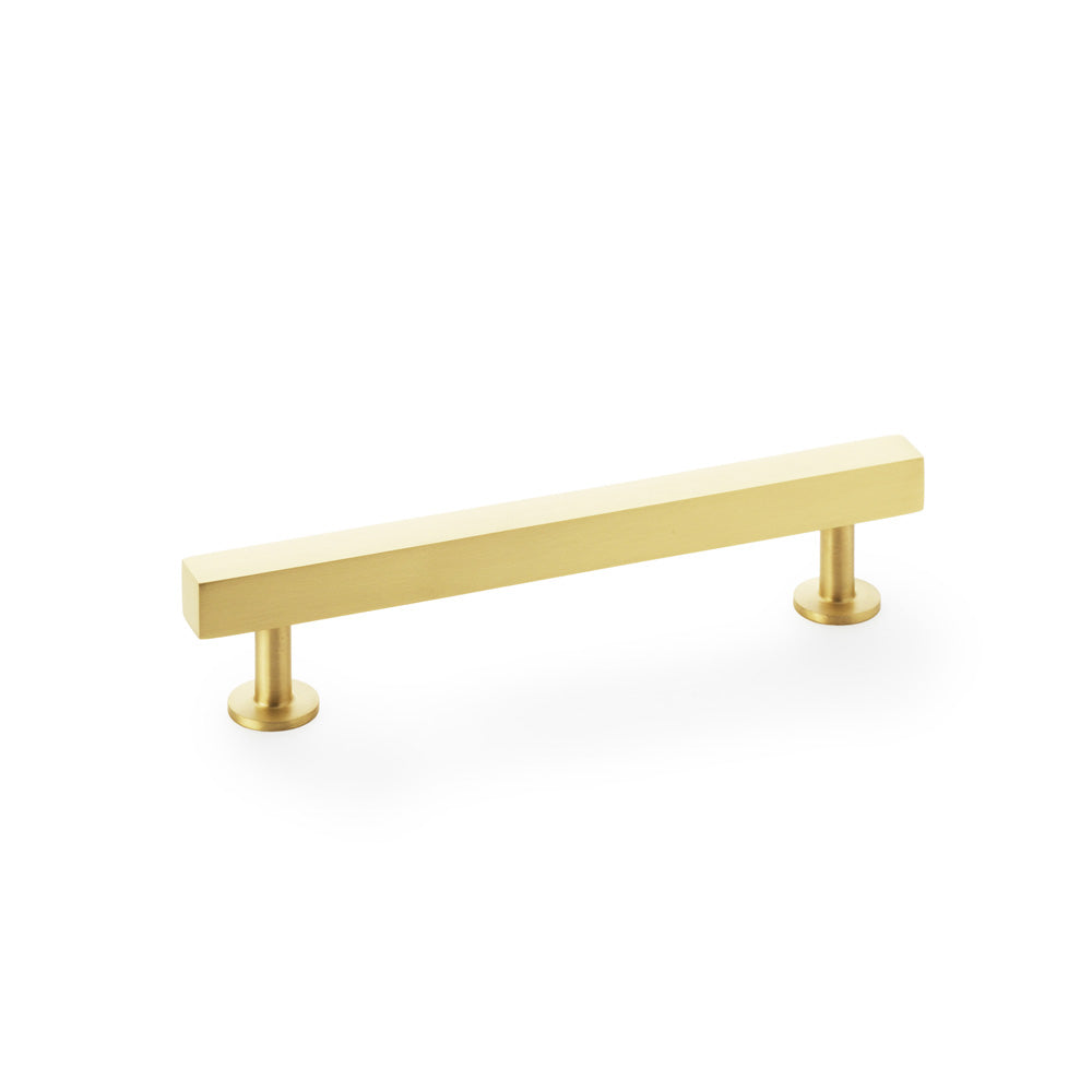 Square T-Bar Pull Handle — Satin Brass