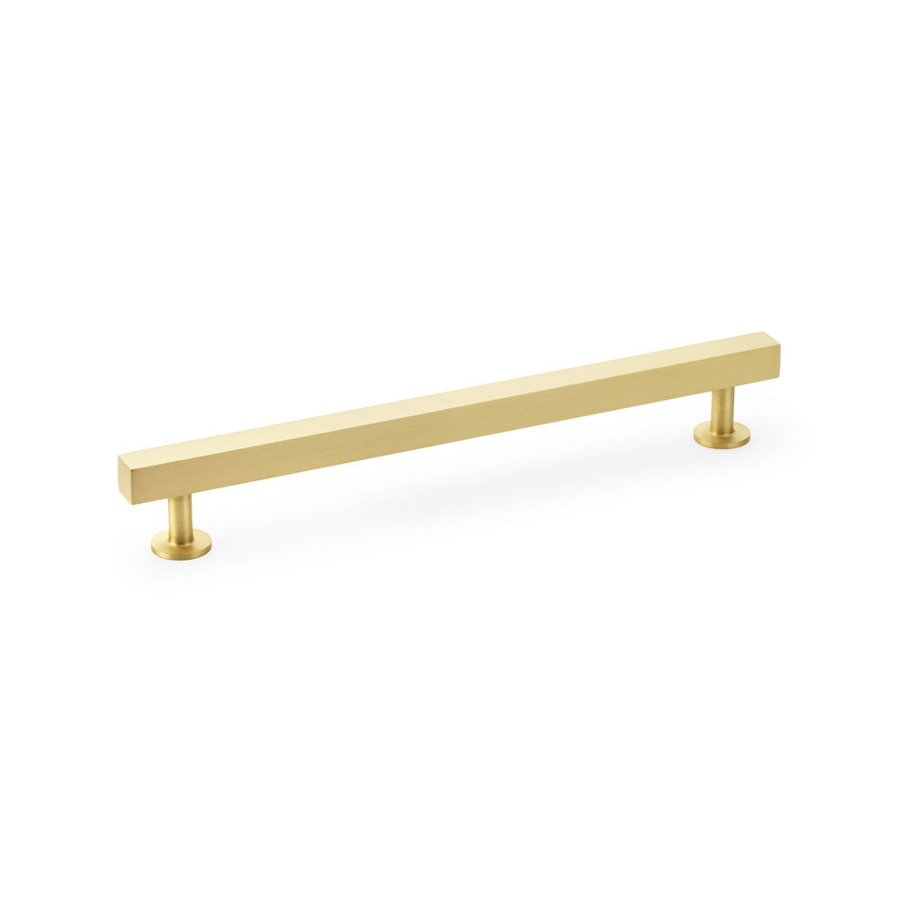 Square T-Bar Pull Handle — Satin Brass