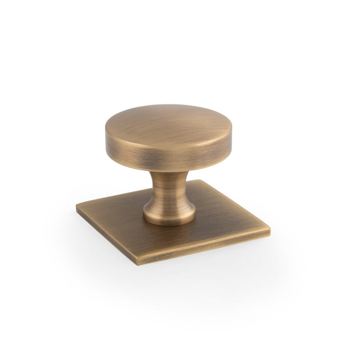 Bullion Cabinet Knob on Square Backplate