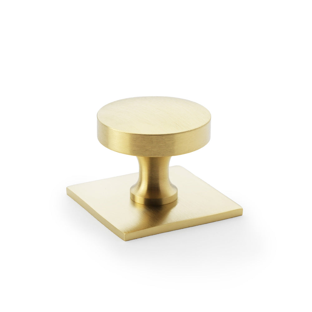 Bullion Cabinet Knob on Square Backplate