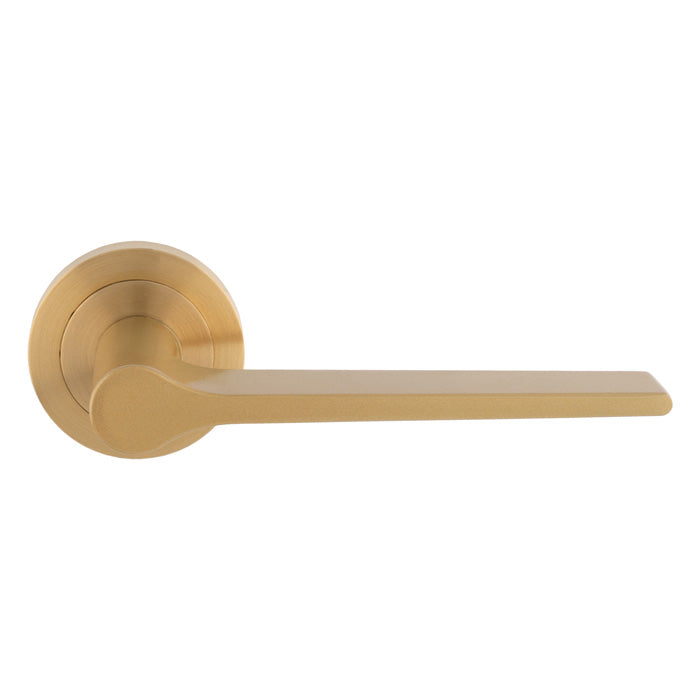 The Velino Lever in Satin Brass