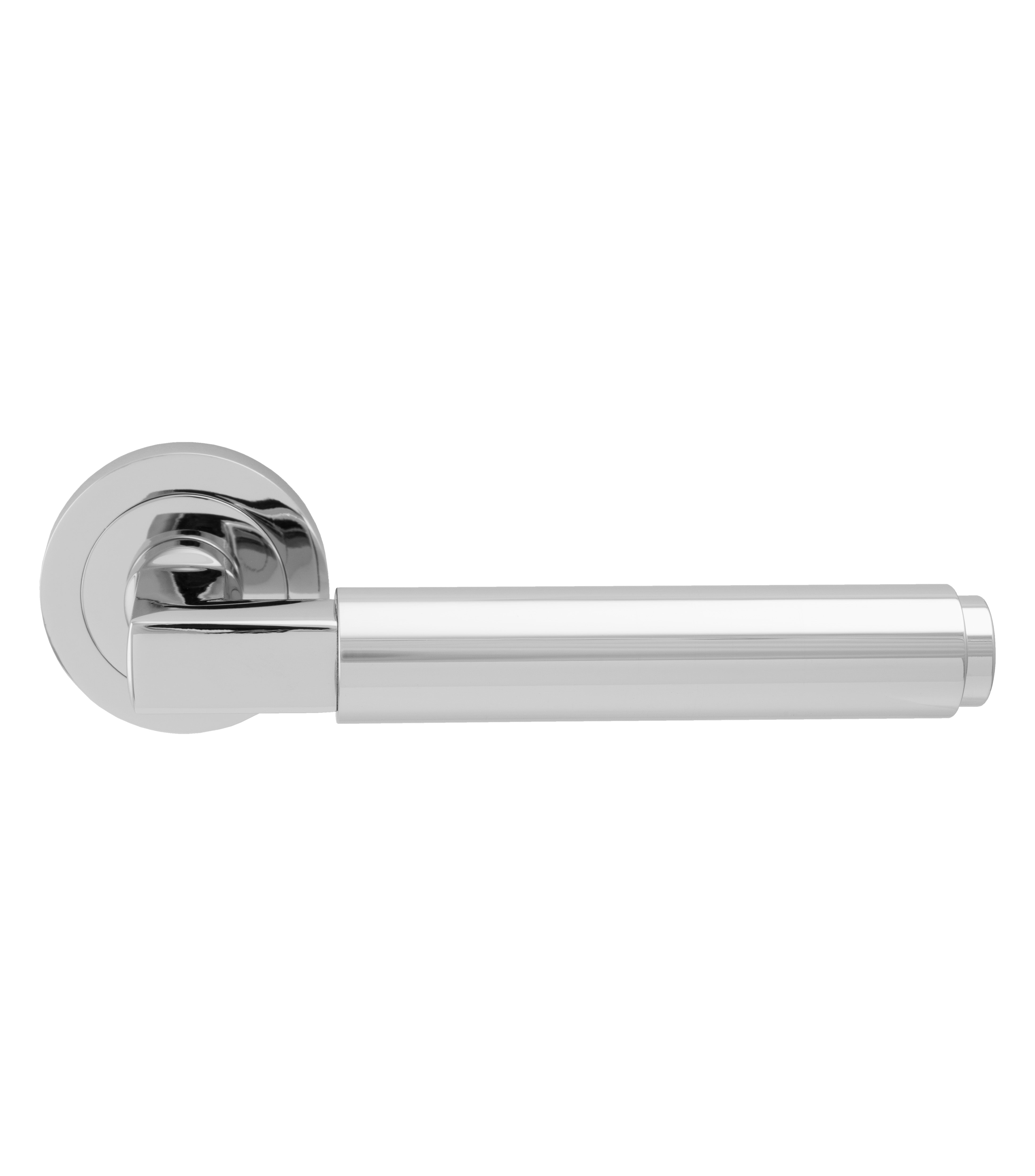 The Masano Antique Brass Lever in Polished Chrome