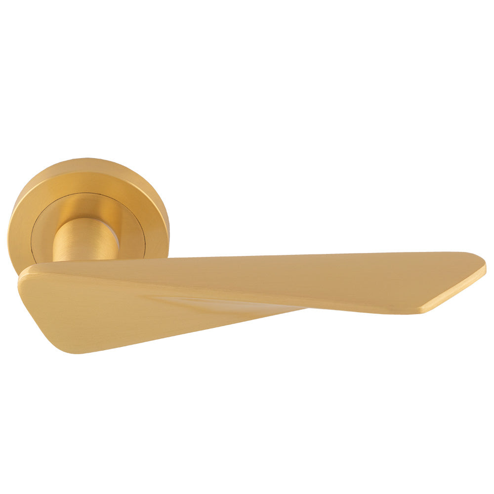 The Intona Lever in Satin Brass