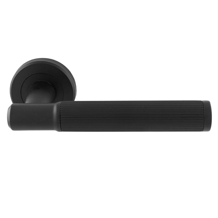 The Image Lines Antique Brass Lever in Matt Black