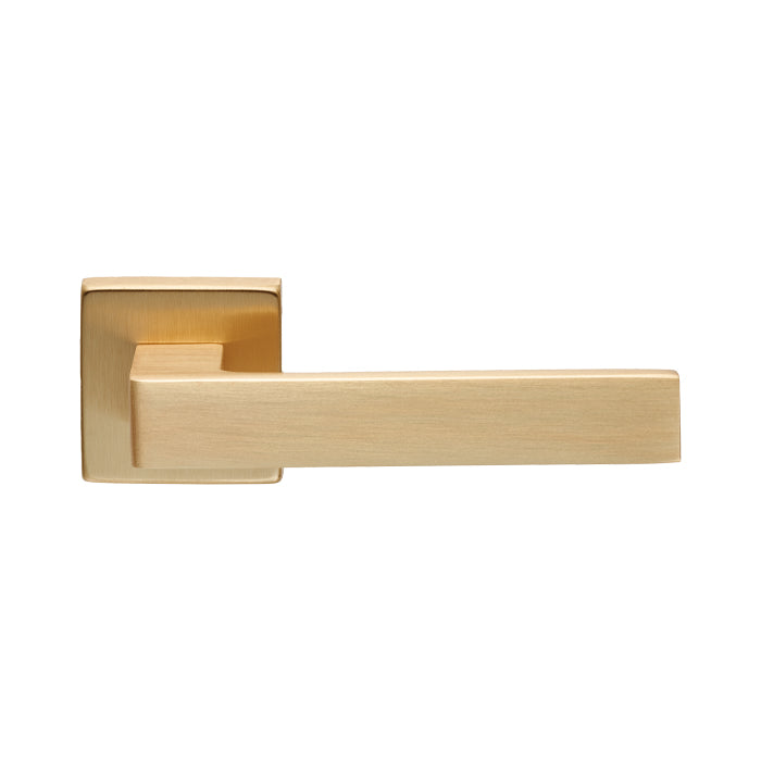The Techna Lever in Satin Brass